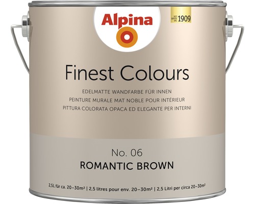 Alpina Finest Colours konservierungsmittelfrei Romantic Brown 2.5 l