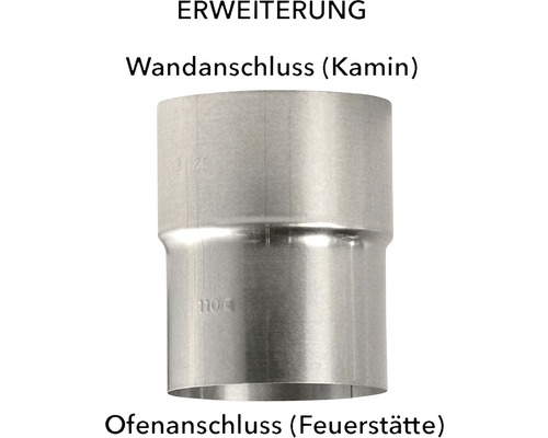 Extension de tuyau de poêle Bertrams Ø 130-150 mm aluminié argent