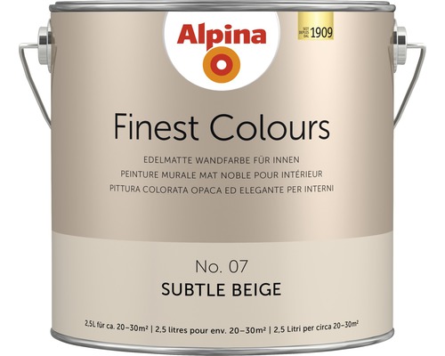 Alpina Finest Colours konservierungsmittelfrei Subtle Beige 2.5 l