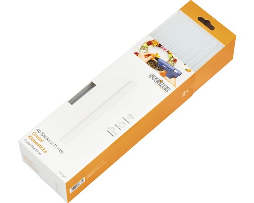Steinel Bâtons de colle Ø 11 mm Cristal pack de 10 Paquet de 40 bâtons de colle, diamètre 11 mm