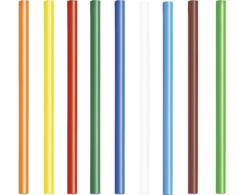 Ensemble de tiges en plastique de différentes couleurs