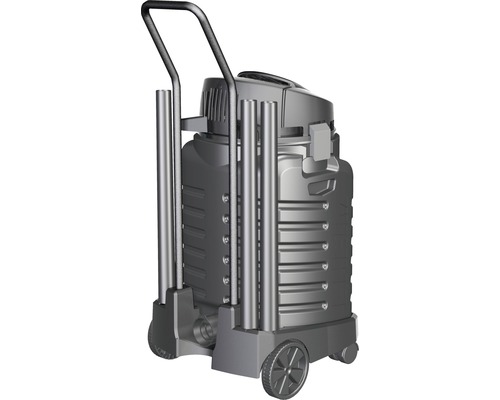 Aspirateur industriel avec roues et poignée