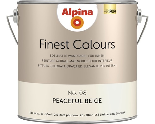 Alpina Finest Colours konservierungsmittelfrei Peaceful Beige 2.5 l