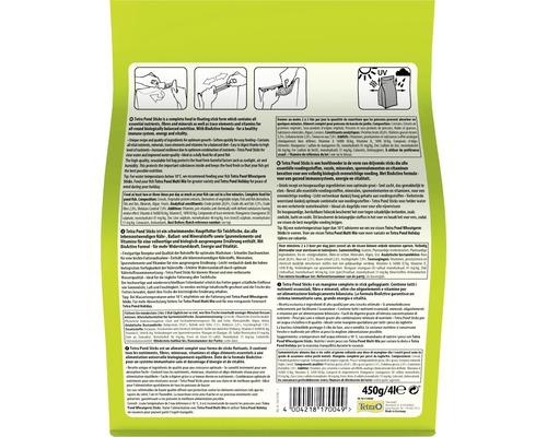 Aliments pour poissons Tetra Pond Sticks, paquet de 450 grammes