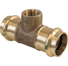 Raccord en T en laiton avec filetage intérieur pour installations sanitaires