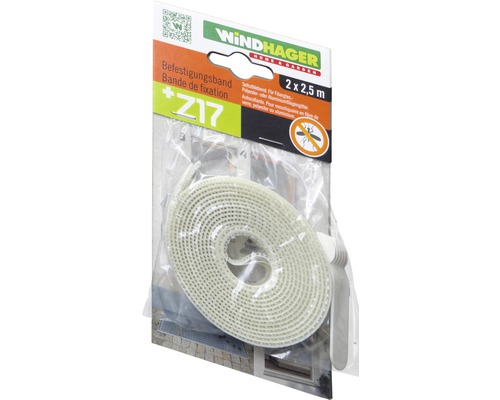 Bande de fixation pour moustiquaire Windhager transparent 2,5 m 2 pièces