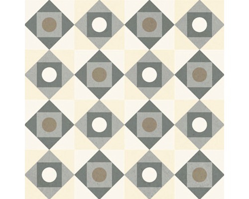Carreau de sol décoratif avec motif géométrique
