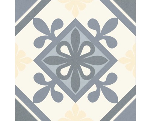 Carreau de sol décoratif avec motif floral