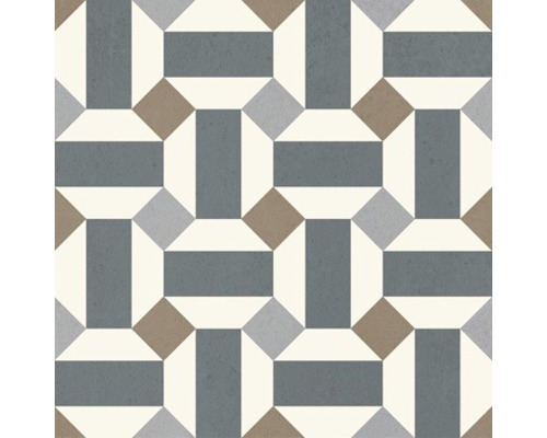 Carreau de sol décoratif avec motif géométrique