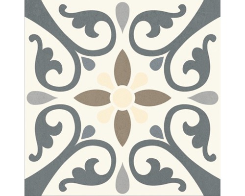 Carreau décoratif à motif floral