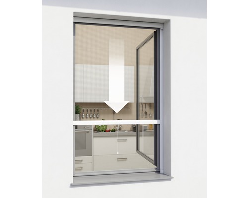 Moustiquaire Windhager PLUS store de fenêtre blanc sur mesure (max. 160x160 cm)