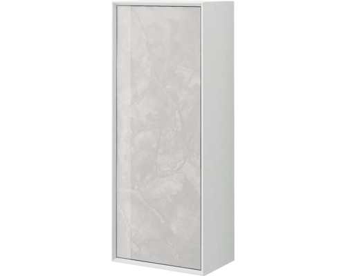 Armoire suspendue BadenHaus Bellagio largeur 40 cm gris pierre déjà montée Armoire haute avec porte pour salle de bains