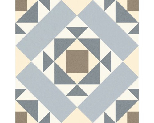 Carreau de sol décoratif avec motif géométrique