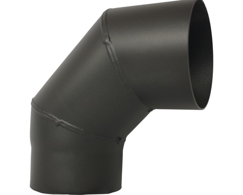 Coude de tuyau de poêle 90° Ø150 mm sans porte senotherm vernis gris fonte Coude de tuyau de poêle avec un angle de 90 degrés pour l''évacuation des fumées