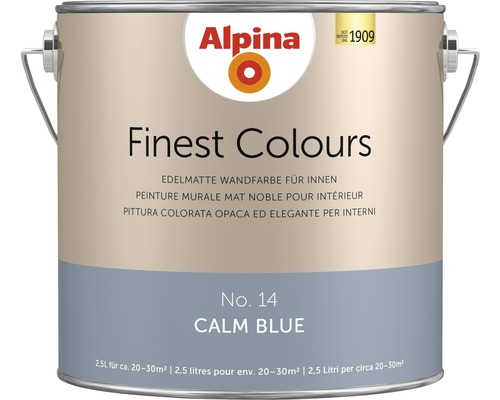 Alpina Finest Colours sans conservateurs Calm Blue 2.5 l
