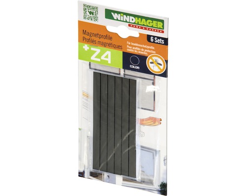 Profilés magnétiques pour moustiquaire Windhager PLUS/EXPERT noir lot de 6