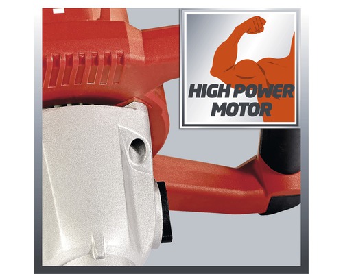 Vue détaillée d''une perceuse avec le symbole Moteur haute puissance