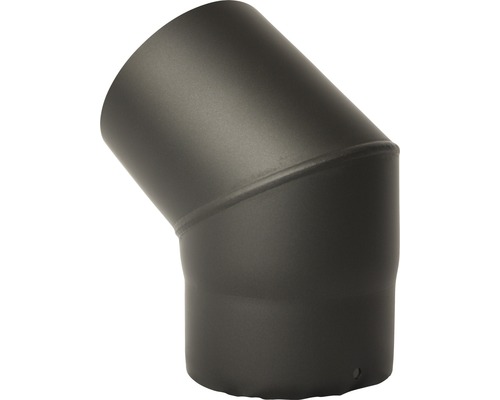 Ofenrohr-Bogen 45° Ø150 mm senotherm lackiert schwarz metallic Ofenrohr-Bogen 45° Ø150 mm senotherm lackiert schwarz metallic