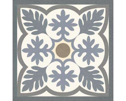 Carreau de sol décoratif avec motif floral