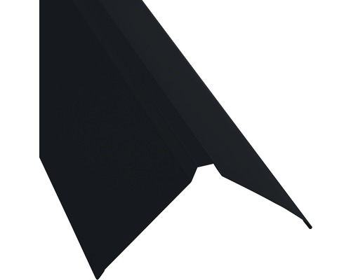 Faîte droit pour tôle trapézoïdale jet black 95 x 95 mm longueur : 1 m