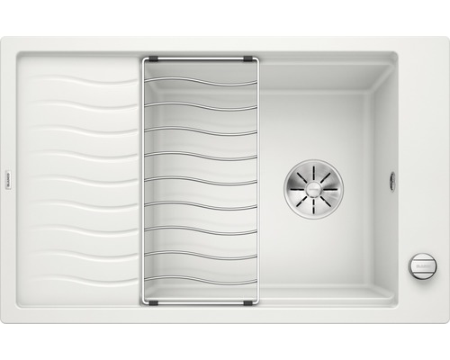 Blanco ELON XL 6 S évier lxp 780x500 mm Silgranit blanc avec grille d'égouttage 524838