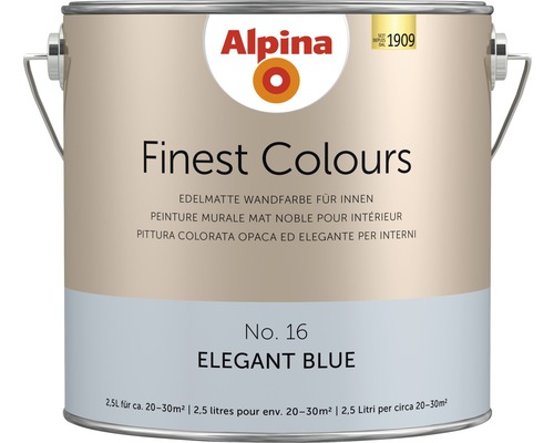 Alpina Finest Colours sans conservateurs Elegant Blue 2.5 l