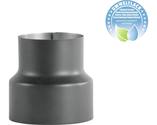 Rauchrohr Reduzierstück aus Metall mit Umweltlack Siegel