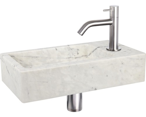 Vasque en marbre avec robinet