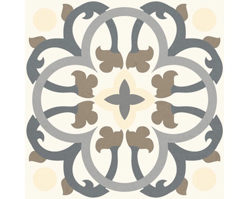 Carreau décoratif avec motif floral