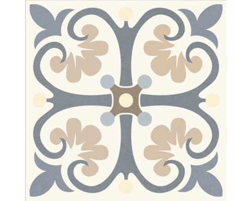 Carreau de sol décoratif à motif floral