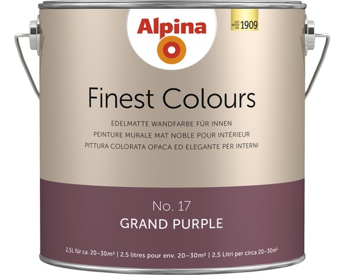 Alpina Finest Colours konservierungsmittelfrei Grand Purple 2.5 l Alpina Finest Colours Innenfarbe, Grand Purple, 2,5 Liter
