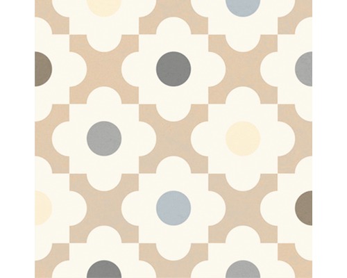 Motif de carreaux avec un design floral