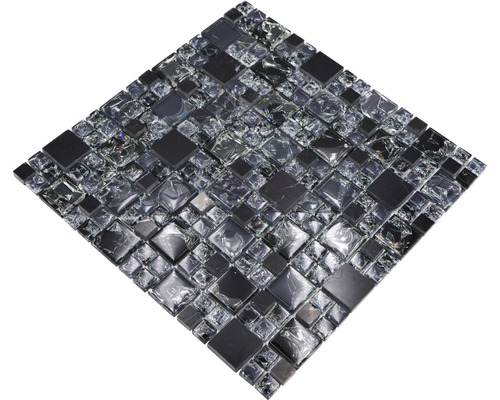 Mosaikfliese mit Glas- und Steinoptik