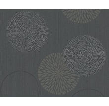 Papier peint intissé 93791-1 Spot 2 motif de cercles anthracite