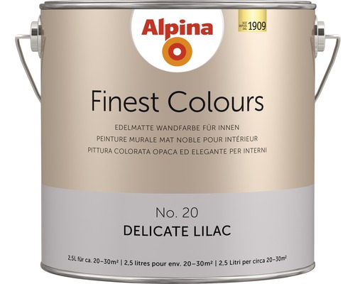 Alpina Finest Colours sans conservateurs Delicate Lilac 2.5 l