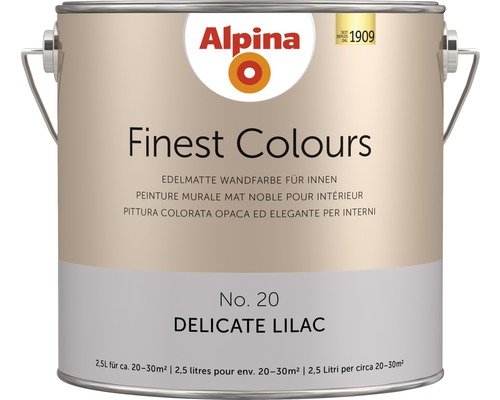 Alpina Finest Colours konservierungsmittelfrei Delicate Lilac 2.5 l Alpina Finest Colours Innenfarbe, edelmatt, Delicate Lilac, 2,5 Liter
