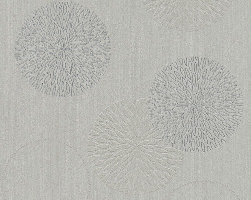 Papier peint avec motif floral en forme de cercle