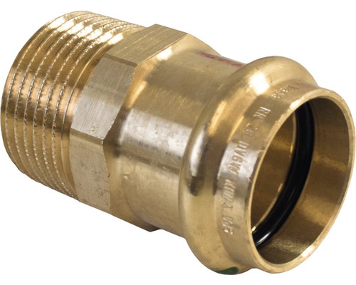 Raccord à compression Viega Sanpress avec contour SC pièce de recouvrement 22mmx3/4" filetage extérieur 104306