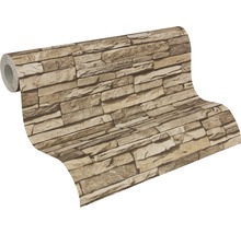 Papier peint intissé 95833-2 Best of Wood'n Stone 2 aspect pierre marron
