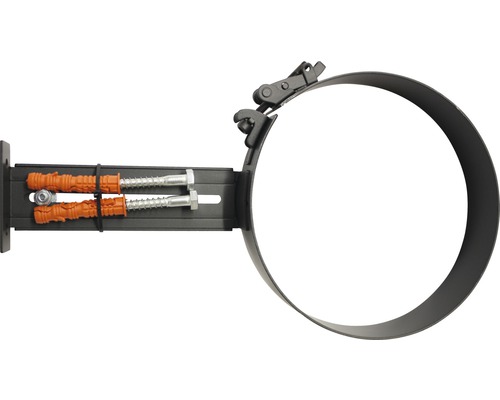 Rohrbefestigung mit Dübeln und Schrauben