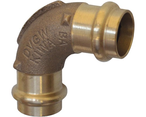 Raccord à compression Viega Sanpress avec contour SC coude 90° 22mm 104818 Raccord à sertir coudé en métal