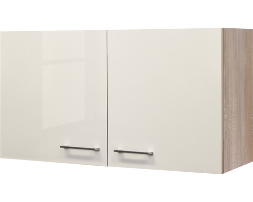 Hängeschrank Flex Well Nepal BxHxT 100x55x32 cm Frontfarbe kaschmir glänzend - Korpusfarbe sonoma eiche