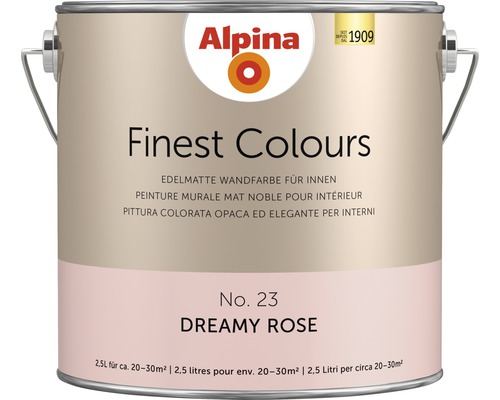 Alpina Finest Colours konservierungsmittelfrei Dreamy Rose 2.5 l Alpina Finest Colours Innenfarbe, 2,5 Liter Dose