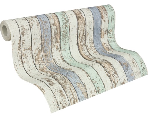 Tapetenrolle mit Holzplanken-Motiv