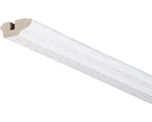 Deckenabschlussleiste Esche Strukt. Weiss 17x36x2600 mm Profilleiste aus Holz