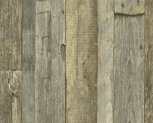 Tapisserie intissée 95931-3 Wood´n & Stone bois marron Papier peint avec motif de planches de bois
