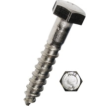 Vis à bois hexagonale DIN 571 8 x 60 mm acier inoxydable A2 25 pièces