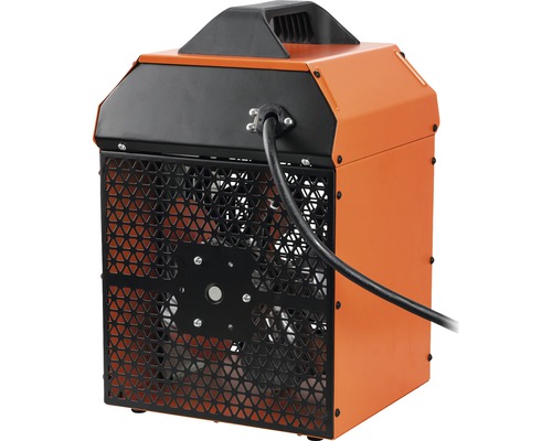 Radiateur électrique soufflant avec grille de protection et poignée de transport