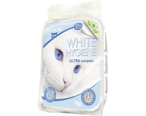 Litière pour chats SIVOCAT White Hygiene ultra 12 l, agglomérante avec parfum Litière pour chats SIVOCAT White Hygiene ultra 12 l, agglomérante avec parfum