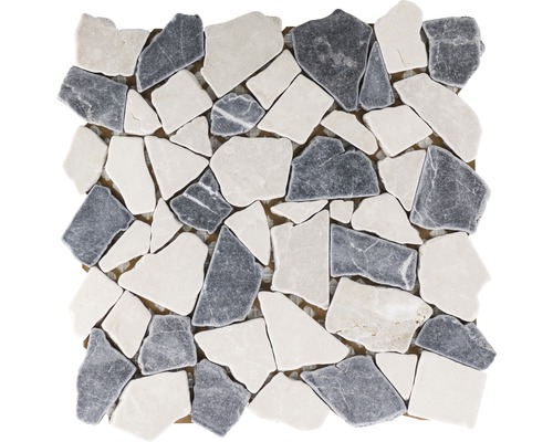Polygonales Marmor-Natursteinmosaik Biancone Java 30,5x30,5 cm
